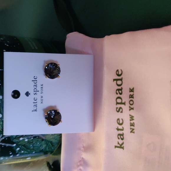 Kate Spade NWT earrings Black diamond - Picture 2 of 8